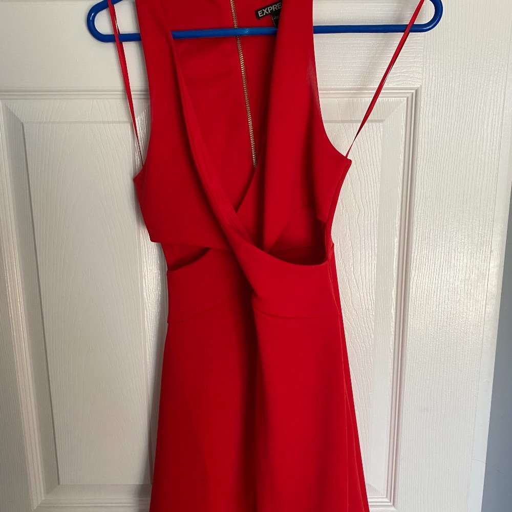 Express Cuttout Fit and Flare Dress